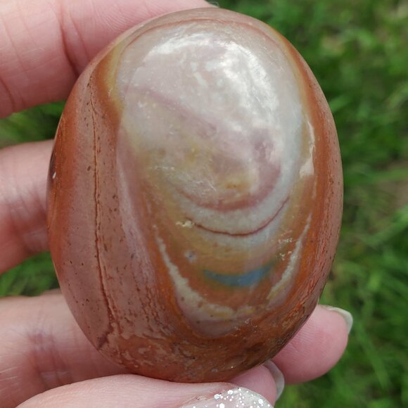 Polychrome Jasper Palm Stone (PC206) - Picture 1 of 8